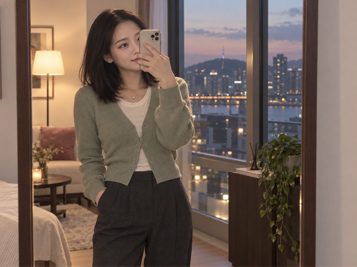 서울특별시 강북구 수유리 이동과 방문 일정을 안내하는 젊은 성인 한국 여성 관리사